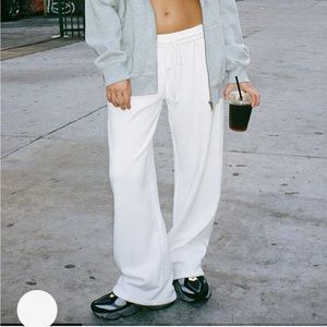 White brandy sweatpants